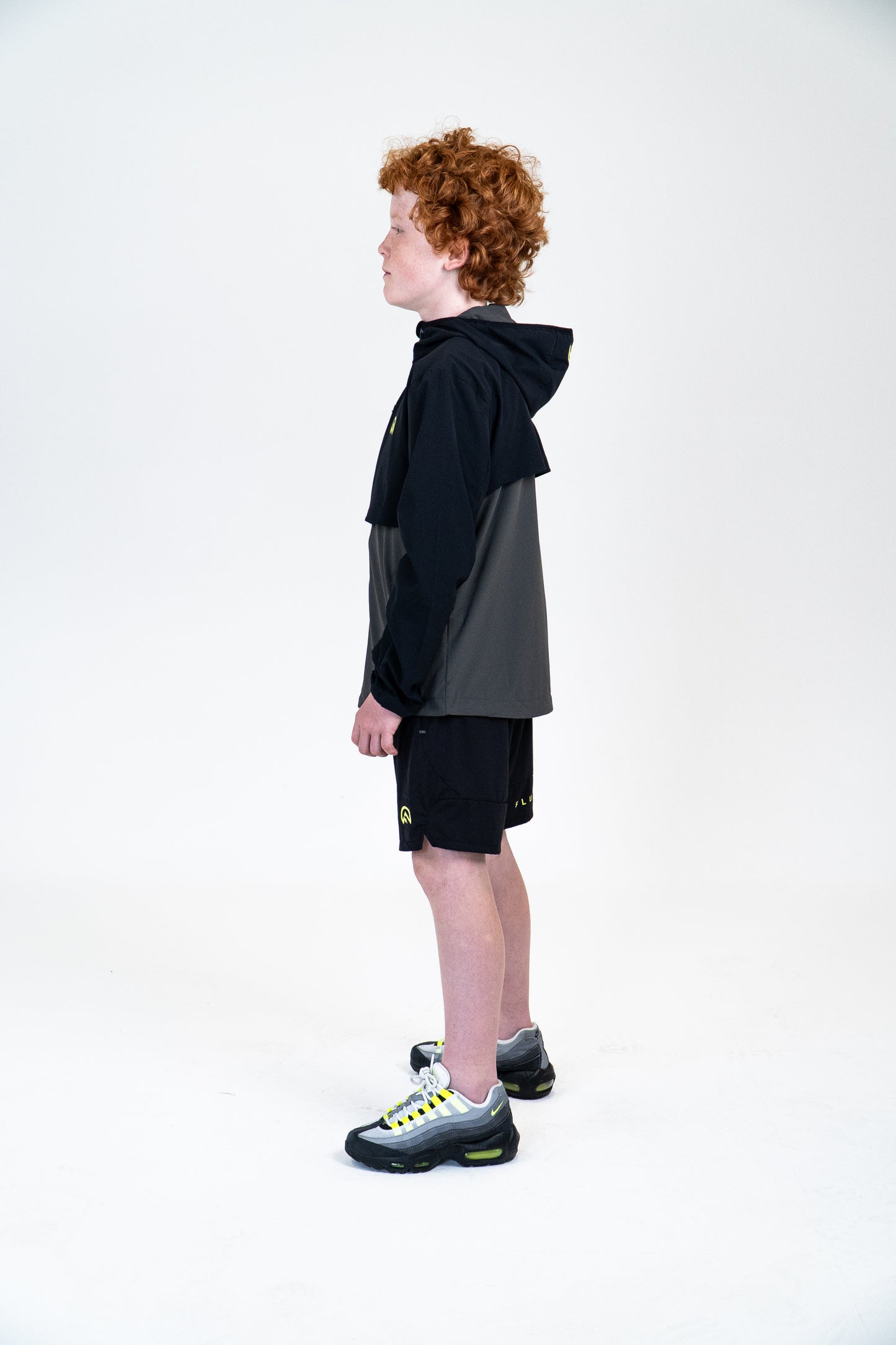 Junior SS25 Versatility Tracksuit Jacket - Black/Neon