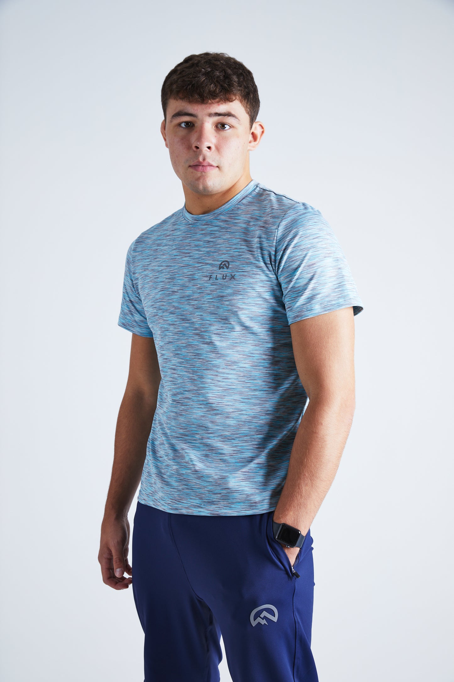 Multi T-Shirt - Silver/Blue