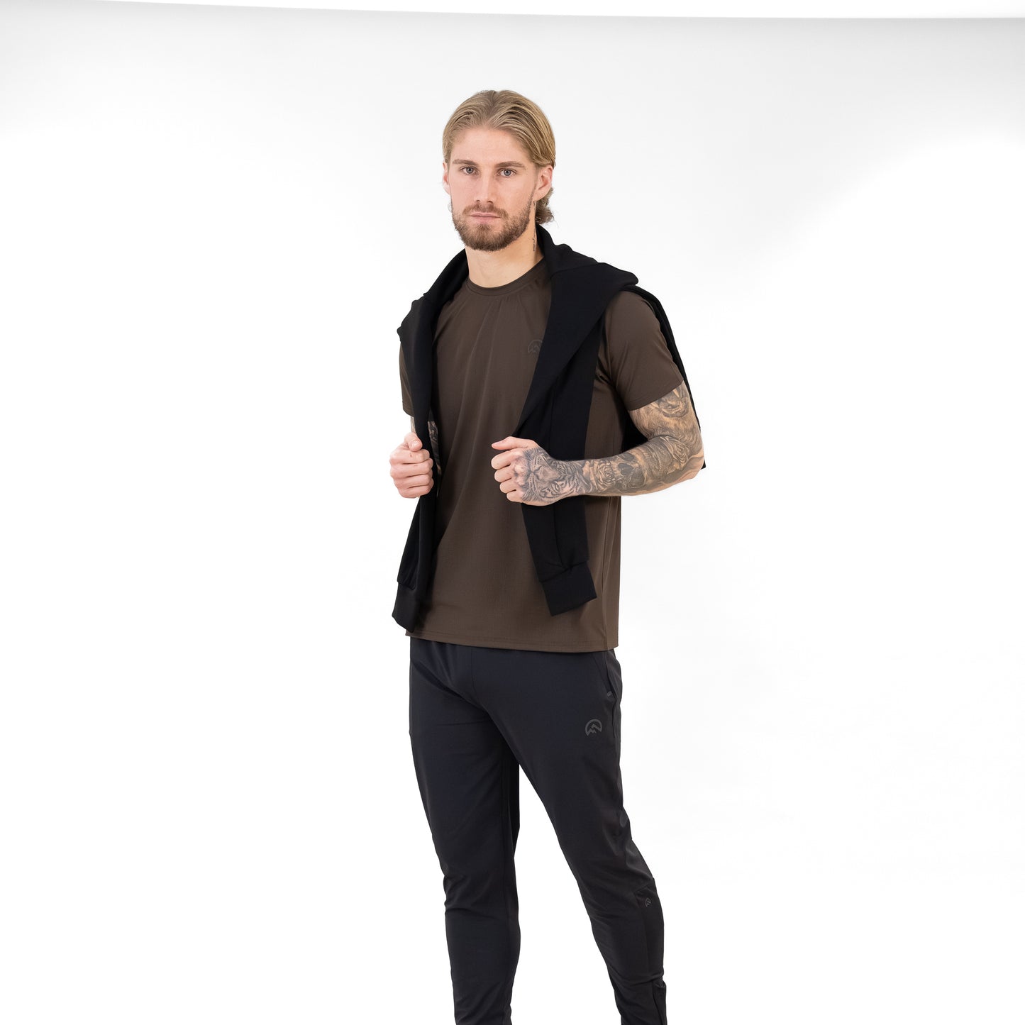 SS26 Left Chest Logo T-Shirt - Chocolate Black