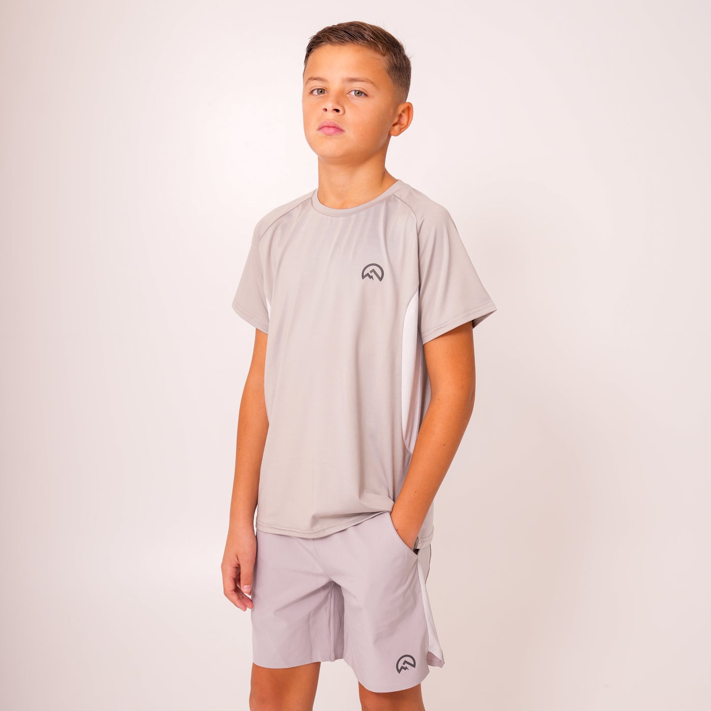 AW25 Junior Madge Shorts - Light Grey/Concrete/Silver
