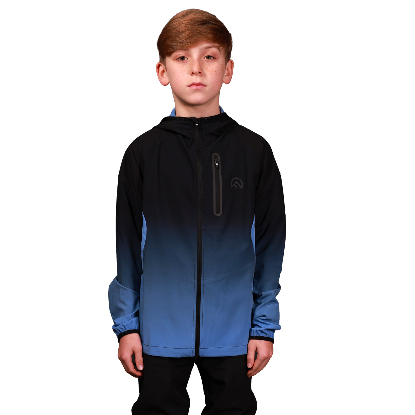 SS26 Junior Gradient Tracksuit - Black/Airforce