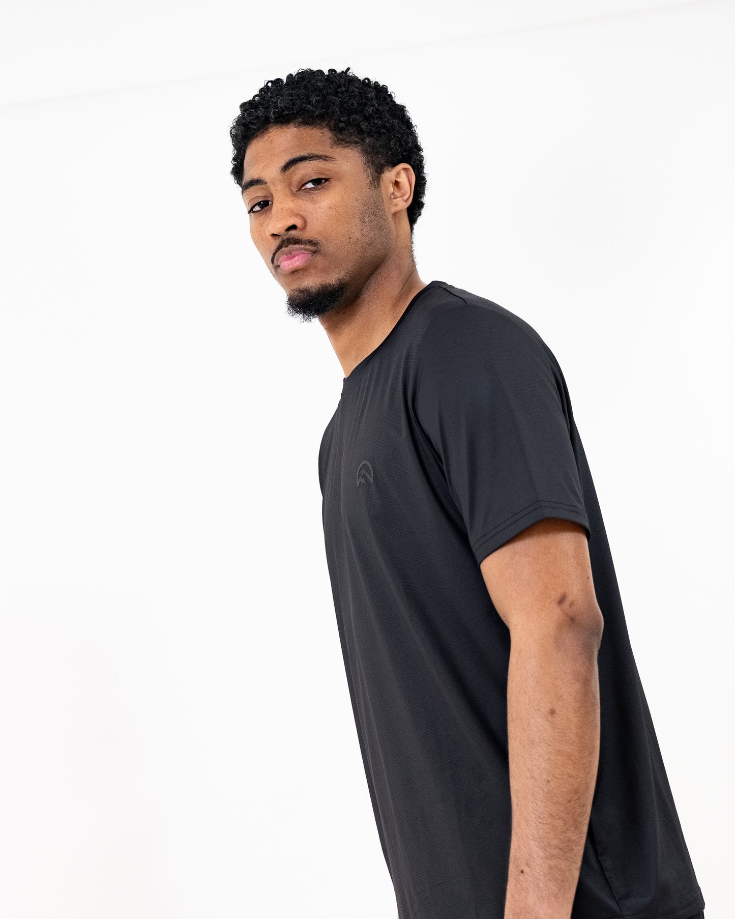 SS26 Left Chest Logo T-Shirt - Black/Graphite
