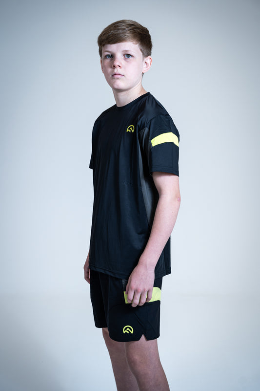 Junior SS25 Curve T-Shirt - Black/Neon