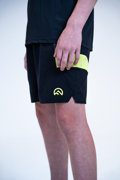 Junior SS25 Curve Shorts - Black/Neon