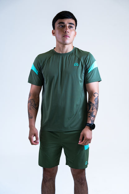 SS25 Curve T-Shirt - Khaki/Alkaline