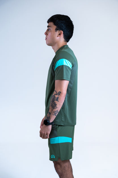 SS25 Curve T-Shirt - Khaki/Alkaline