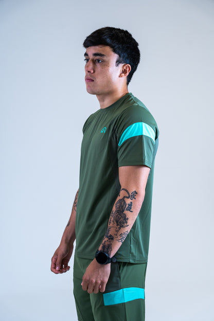 SS25 Curve T-Shirt - Khaki/Alkaline