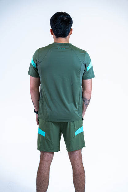 SS25 Curve T-Shirt - Khaki/Alkaline