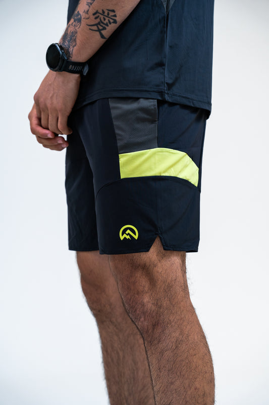 SS25 Curve Shorts - Black/Neon