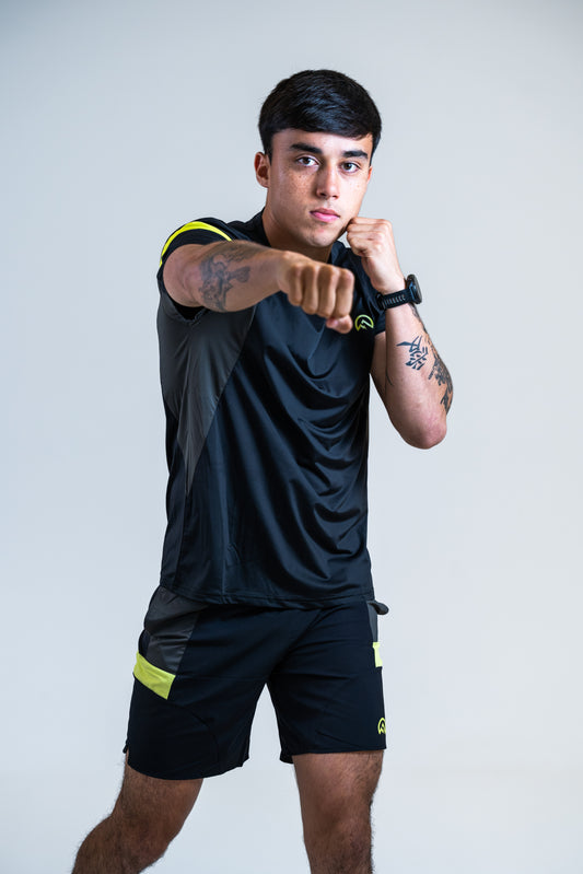 SS25 Curve T-Shirt - Black/Neon