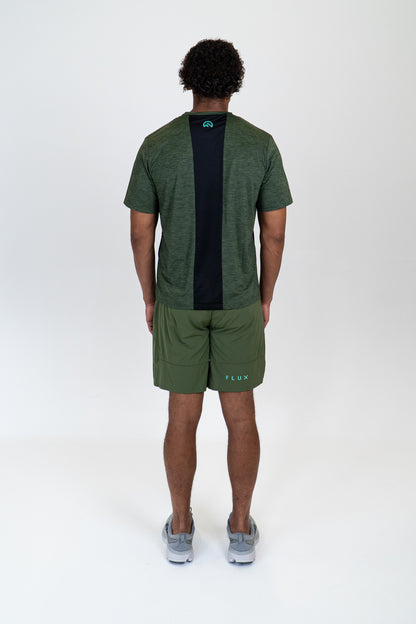 SS25 Marl Left Logo T-Shirt - Khaki Green