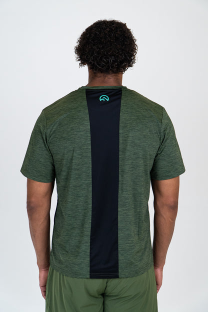 SS25 Marl Left Logo T-Shirt - Khaki Green