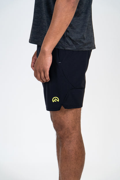 SS25 Marl Left Logo T-Shirt - Black/Leon