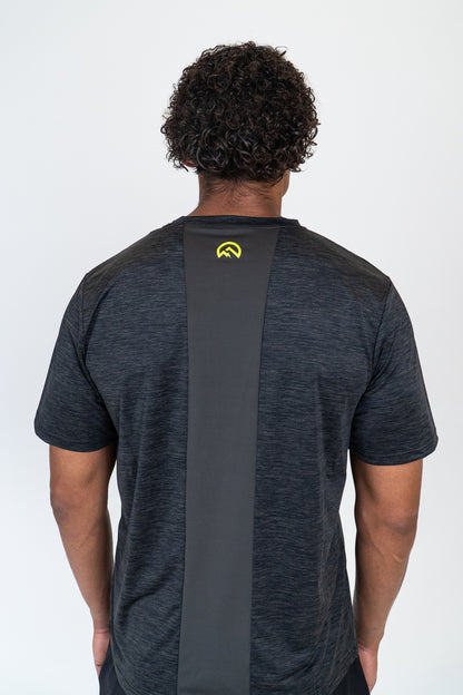 SS25 Marl Left Logo T-Shirt - Black/Leon