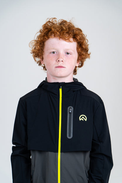 Junior SS25 Versatility Tracksuit Jacket - Black/Neon