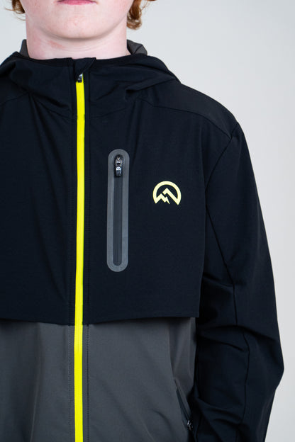 Junior SS25 Versatility Tracksuit Jacket - Black/Neon