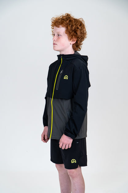 Junior SS25 Versatility Tracksuit Jacket - Black/Neon