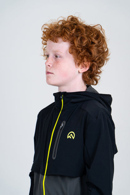 Junior SS25 Versatility Tracksuit Jacket - Black/Neon