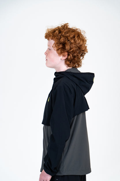 Junior SS25 Versatility Tracksuit Jacket - Black/Neon