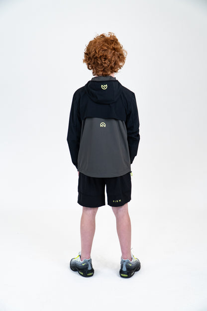 Junior SS25 Versatility Tracksuit Jacket - Black/Neon