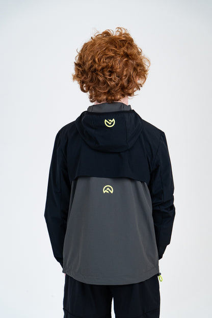 Junior SS25 Versatility Tracksuit Jacket - Black/Neon