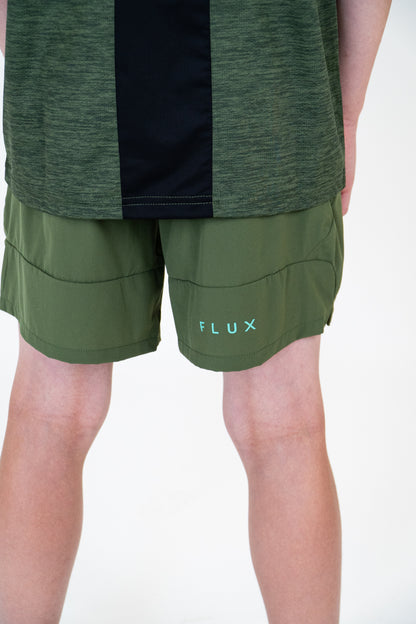 Junior SS25 Marl Left Chest Logo T-Shirt - Khaki Green