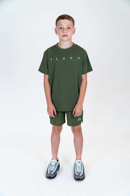 Junior SS25 Graphic Logo T-Shirt - Khaki/Alkaline