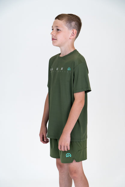 Junior SS25 Graphic Logo T-Shirt - Khaki/Alkaline