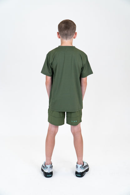 Junior SS25 Graphic Logo T-Shirt - Khaki/Alkaline