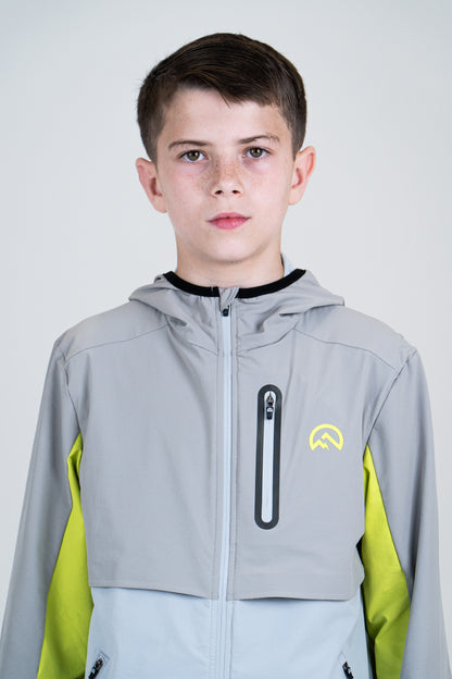 Junior SS25 Versatility Tracksuit Jacket - Grey/Neon