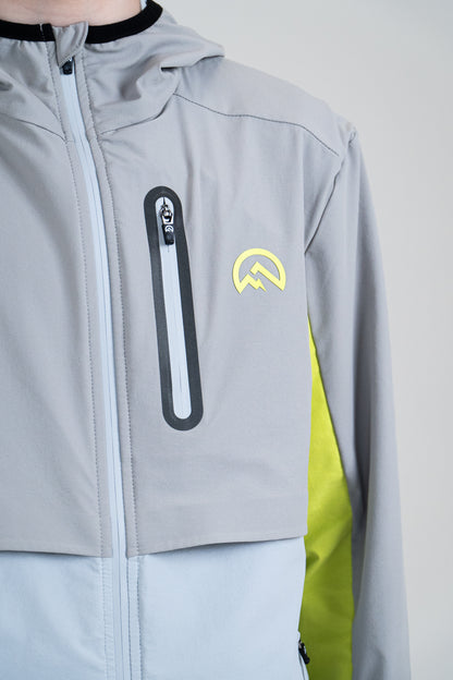 Junior SS25 Versatility Tracksuit Jacket - Grey/Neon