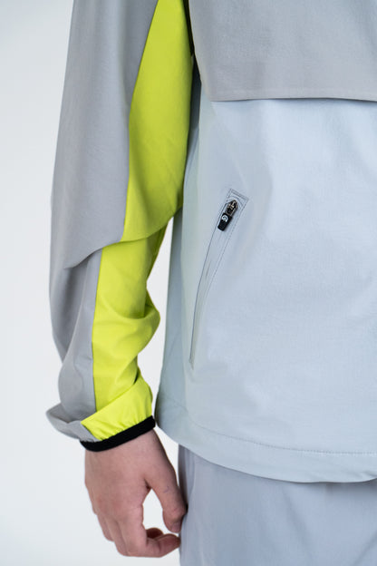 Junior SS25 Versatility Tracksuit Jacket - Grey/Neon