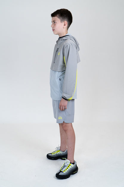 Junior SS25 Versatility Tracksuit Jacket - Grey/Neon