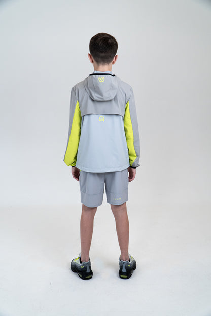 Junior SS25 Versatility Tracksuit Jacket - Grey/Neon