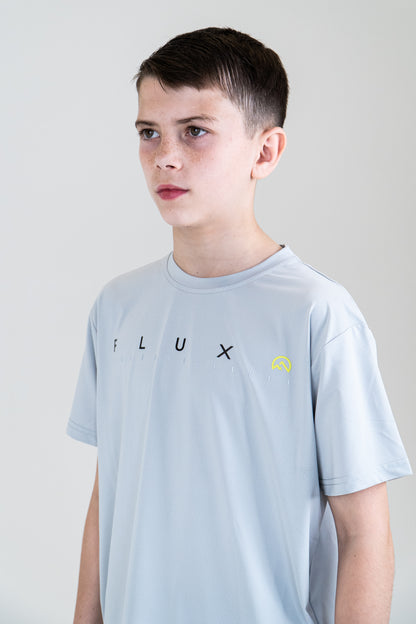 Junior SS25 Graphic Logo T-Shirt - Silver/Neon