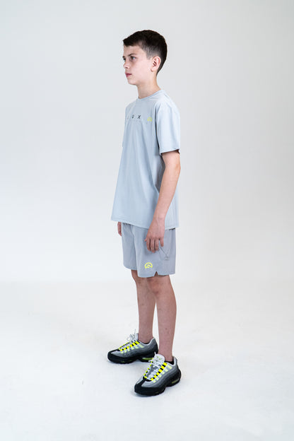 Junior SS25 Graphic Logo T-Shirt - Silver/Neon