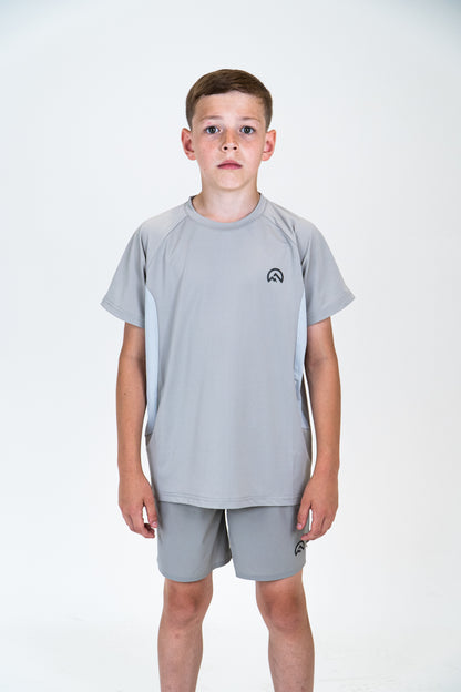 Junior SS25 Tech T-Shirt - Concrete