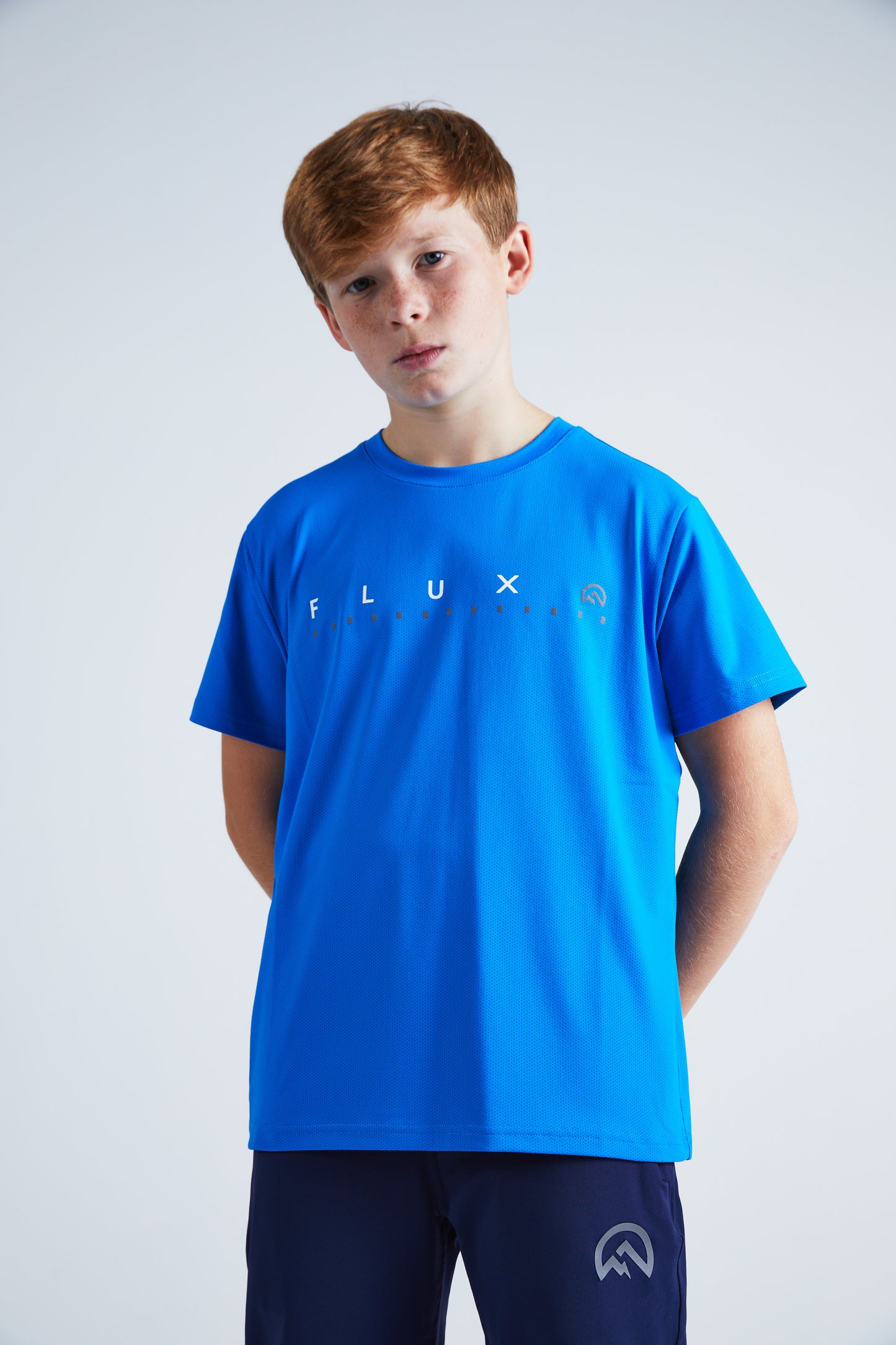Junior Graphic Logo T-Shirt - Azure Blue