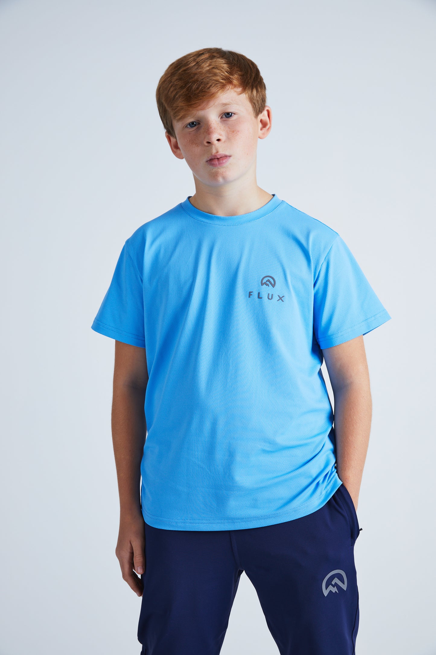 Junior Left Chest Logo T-Shirt - Baby Blue