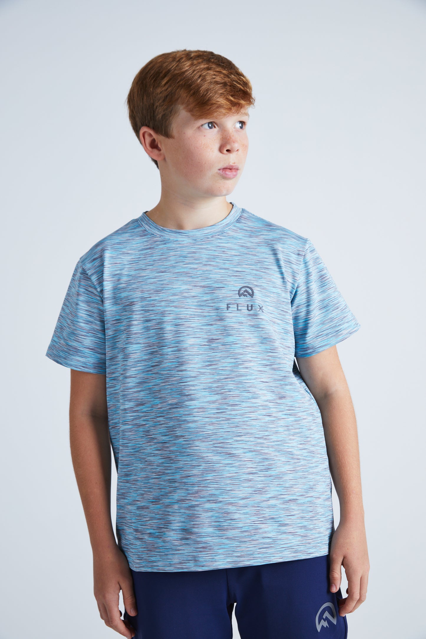 Junior Multi T-Shirt - Silver/Blue