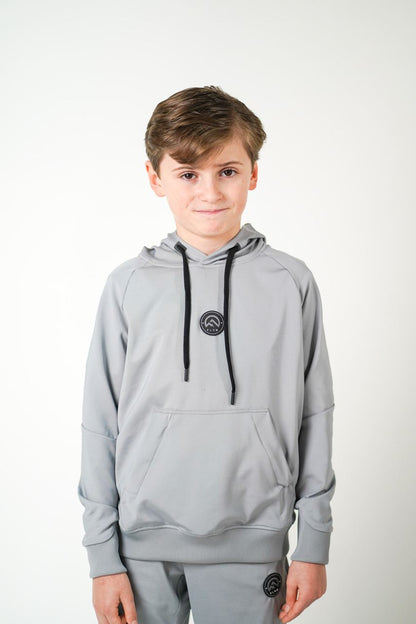 Junior Applique Logo Hoodie Set (Hoodie) - Graphite Grey