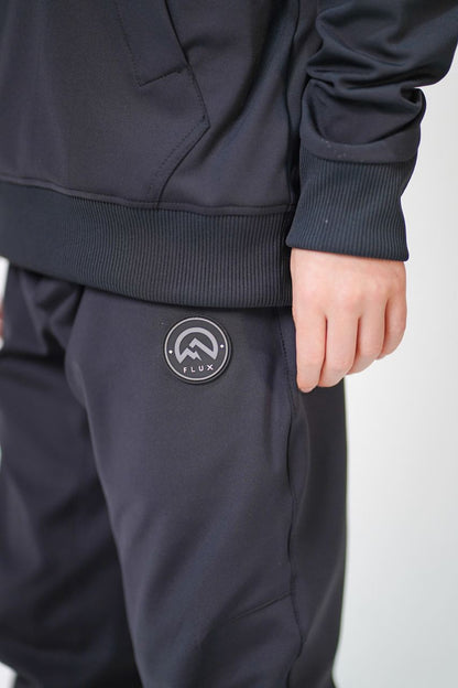 Junior Applique Logo Hoodie Set (Pants) - Black