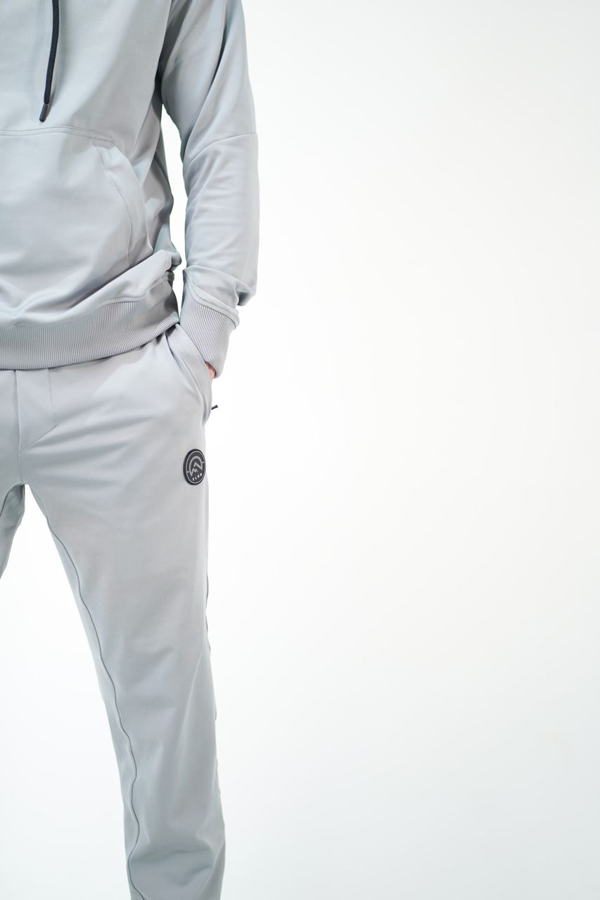 Junior Applique Logo Hoodie Set (Pants) - Graphite Grey