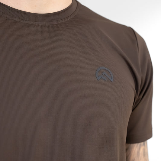 SS26 Left Chest Logo T-Shirt - Chocolate Black