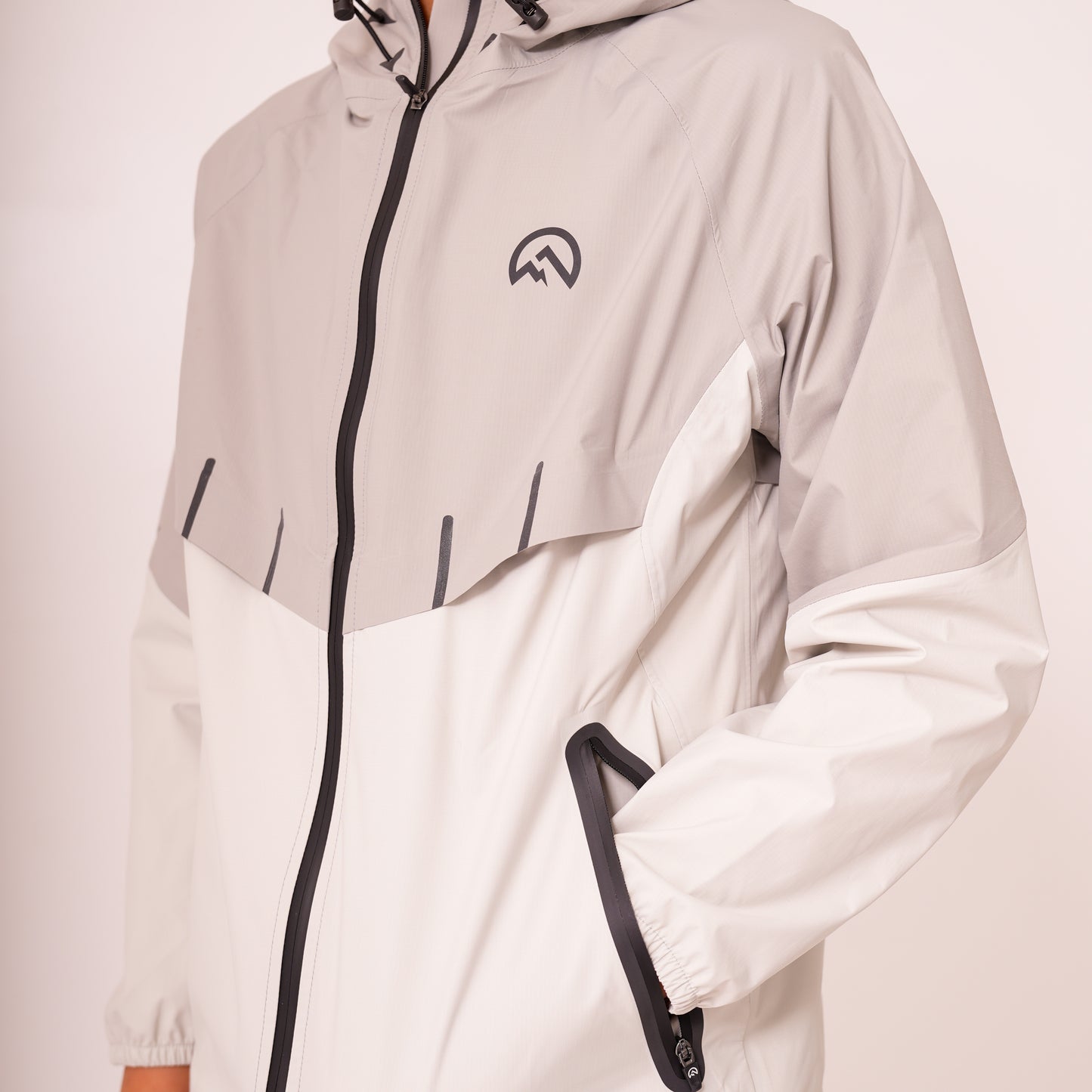 AW25 Junior Waterproof Madge Jacket - Light Grey/Concrete/Silver