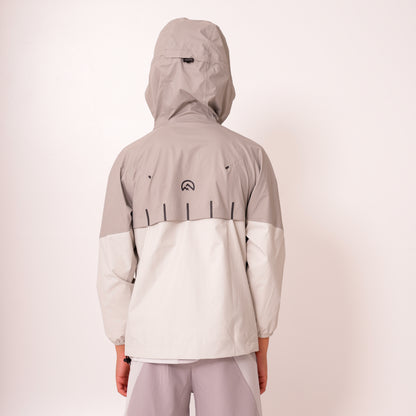 AW25 Junior Waterproof Madge Jacket - Light Grey/Concrete/Silver