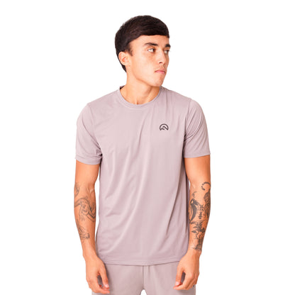 AW25 Left Chest Logo T-Shirt - Concrete