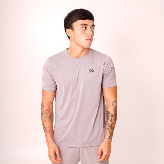 AW25 Left Chest Logo T-Shirt - Concrete