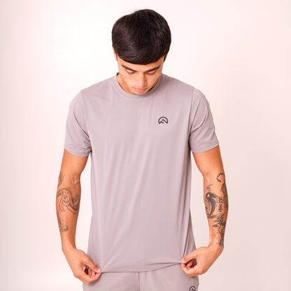 AW25 Left Chest Logo T-Shirt - Concrete