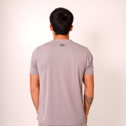 AW25 Left Chest Logo T-Shirt - Concrete